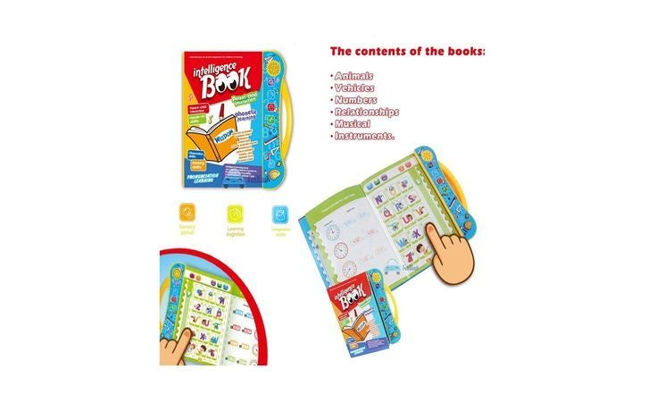 Interactive Intelligence Learning Book for Kids – Phonics, Alphabet & Educational Sound Book with Pen