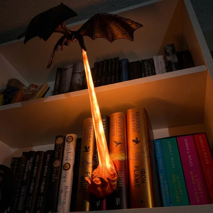 Dragon Bookshelf Night Light – Fantasy Dragon LED Lamp & Book Lover Décor