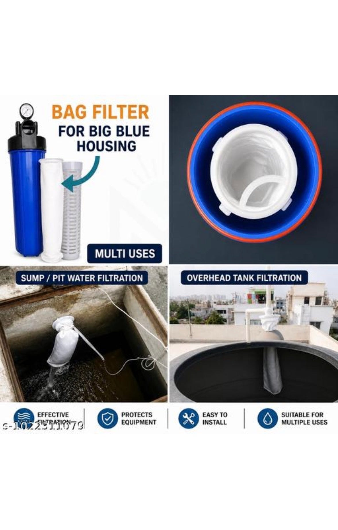 Mojila Reusable Water Filter Bag – Pure Water Filtration Bag, Pack of 2