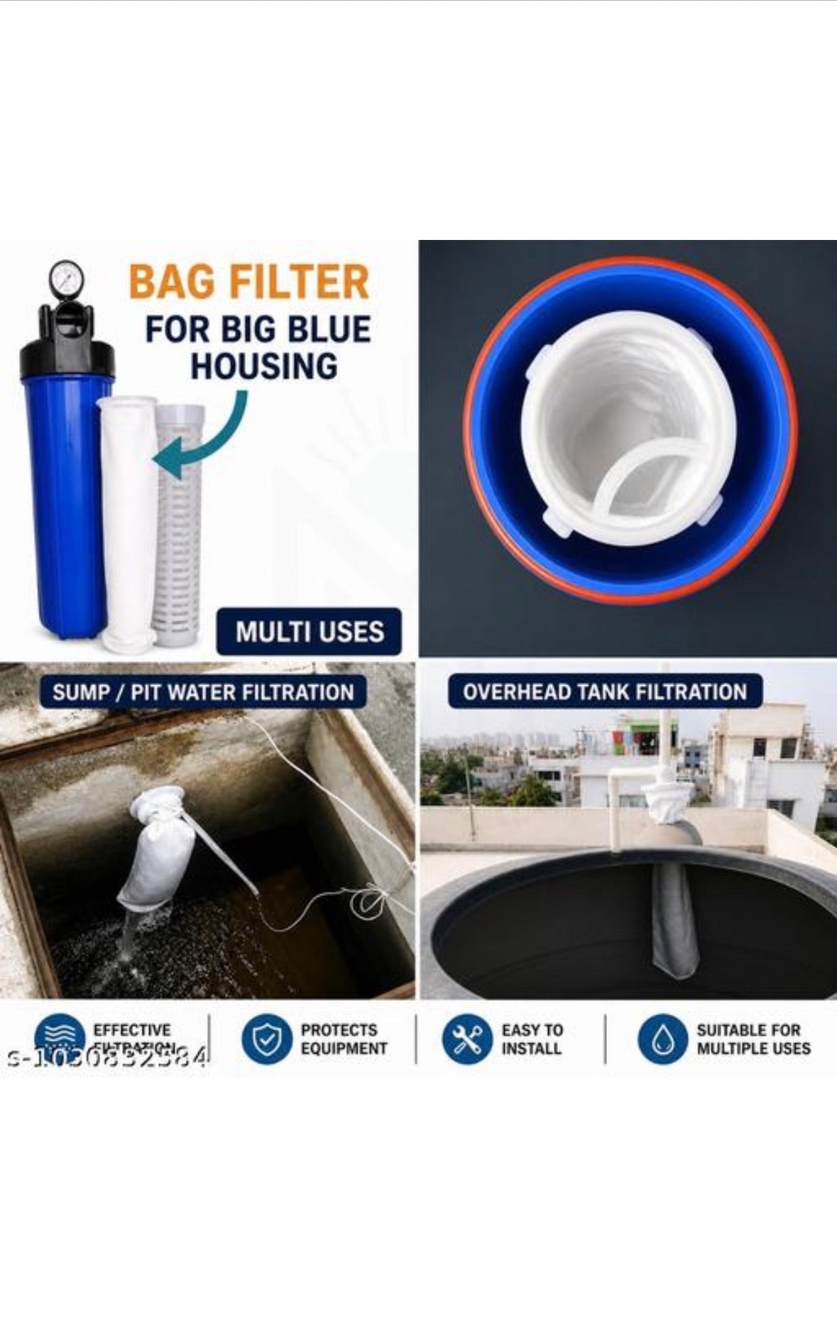 MOJILA Pure Water Filter Cartridge – Advanced Water Filtration Replacement | Pack of 1